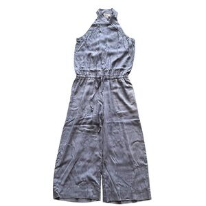 Bella Dahl Chambray Halter Jumpsuit Romper, Sleeveless Romper, Size XS